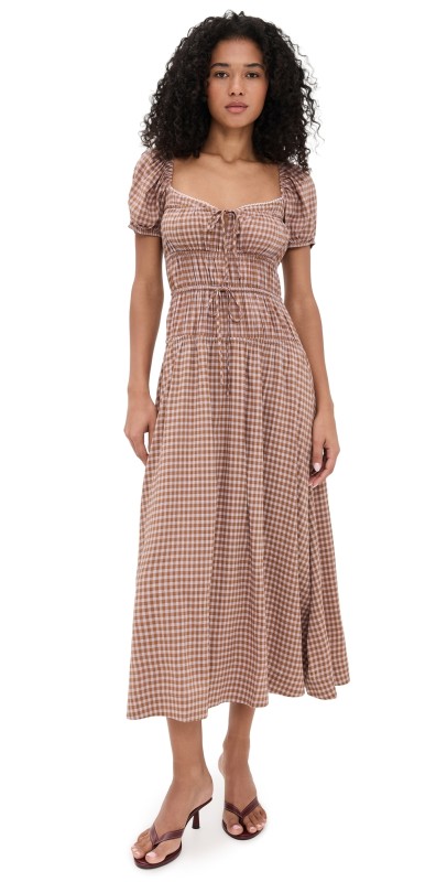 Reformation Rhett Dress Audrie Check