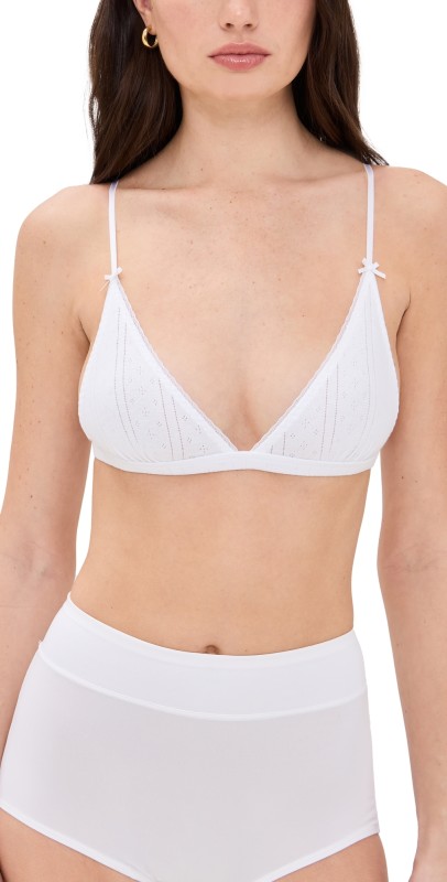 COUCOU The Triangle Bralette White
