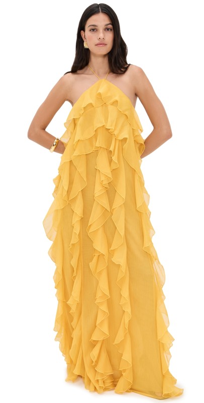 Ronny Kobo Liora Dress Goldenrod