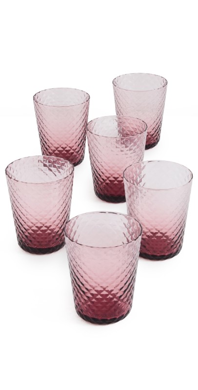 Zafferano Isolano Tumblers Set of 6 Amethyst