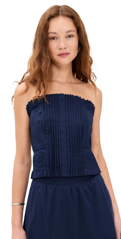 Line & Dot Abbot Top Navy