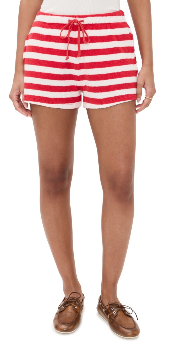 Suzie Kondi Shallis Shorts Cherry/White Stripe