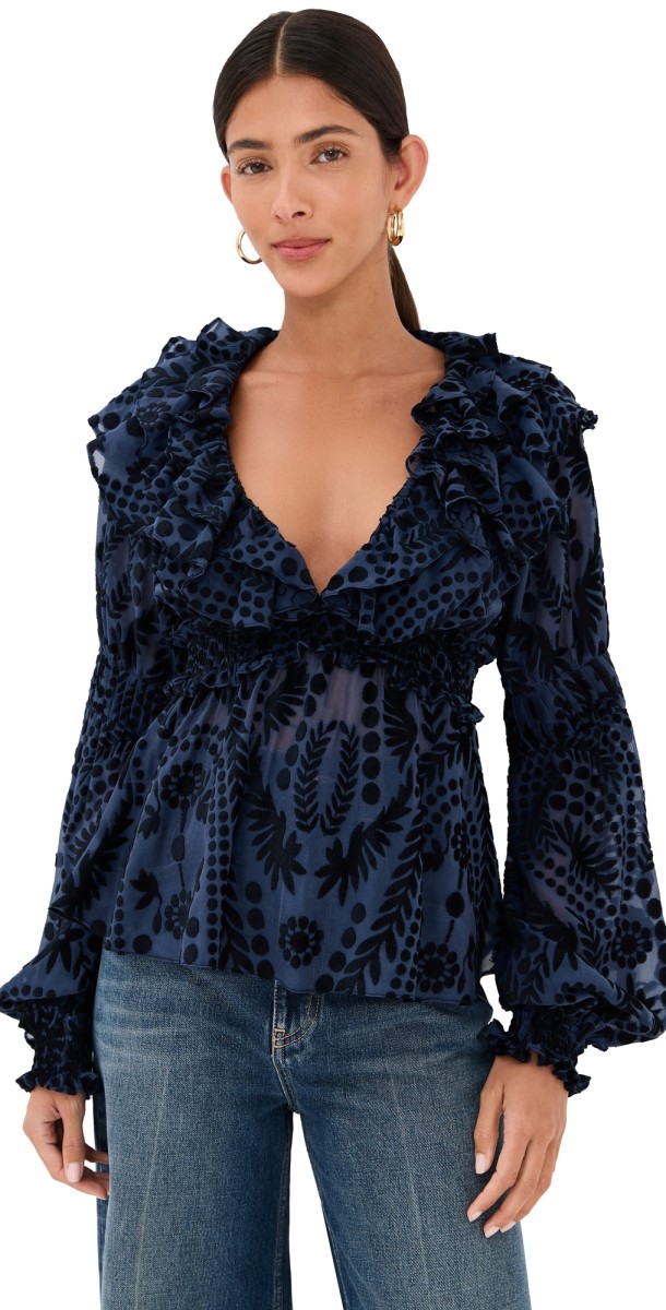 Lug Von Siga Bianca Top Navy Blue
