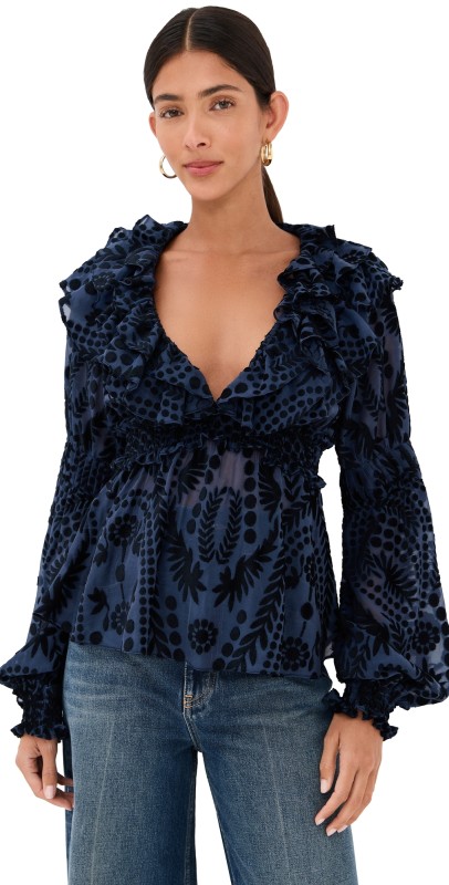 Lug Von Siga Bianca Top Navy Blue