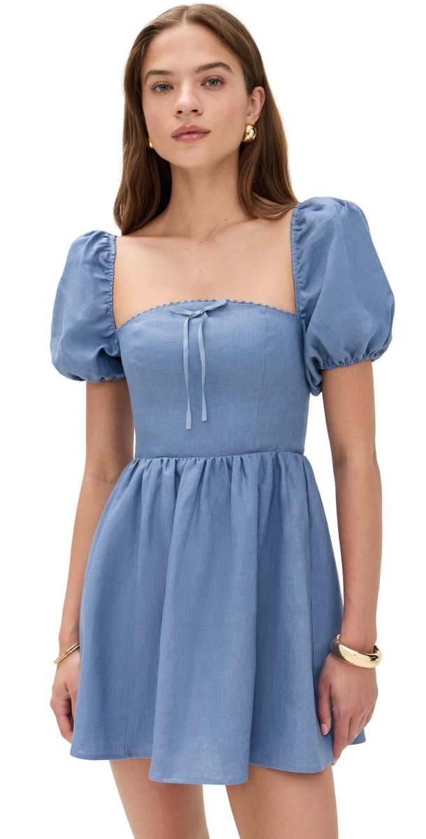Reformation Malvina Linen Dress Viola