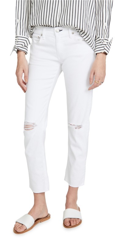 rag & bone Ankle Dre Jean White