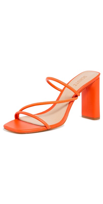 Schutz Chessie Sandals Flame Orange