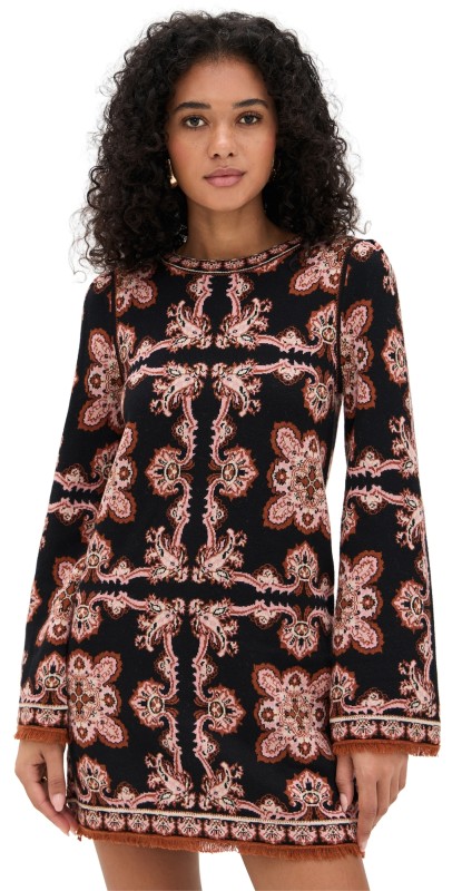 Cara Cara Fritz Dress Black Paisley Scarf