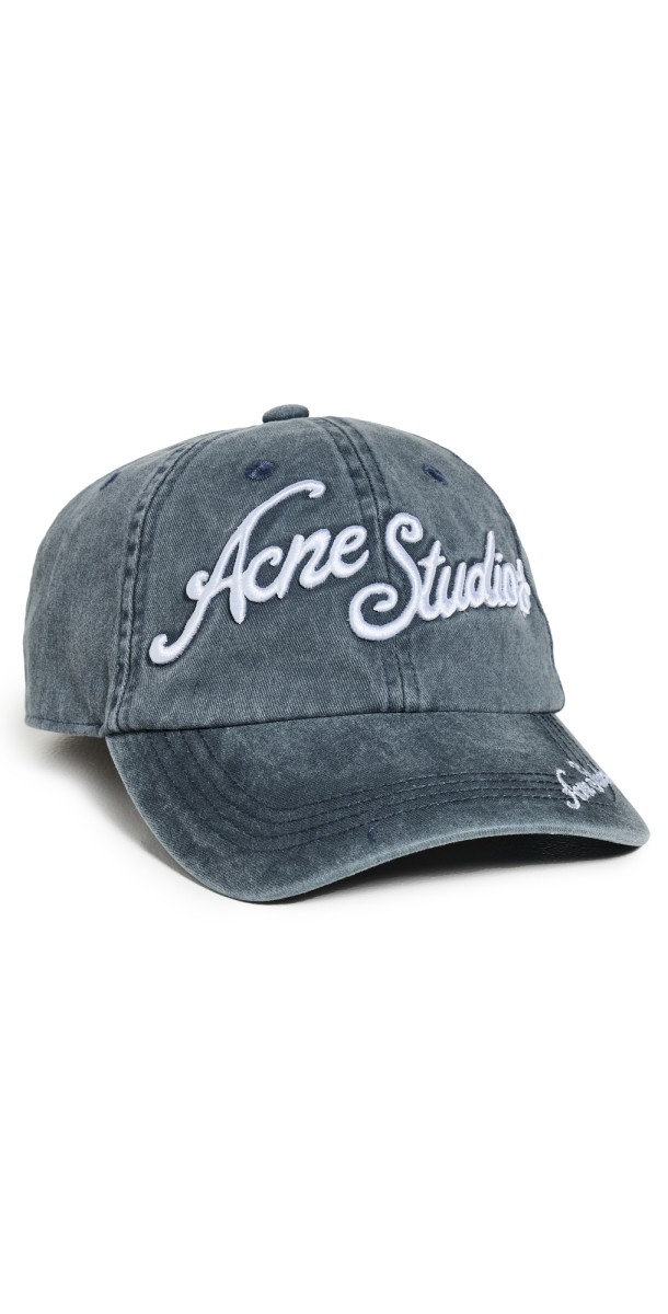 Acne Studios Carliy Tourist Logo Cap Faded Blu
