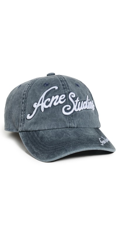 Acne Studios Carliy Tourist Logo Cap Faded Blu