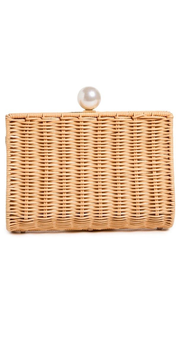 PAMELA MUNSON The Petite Pearl Clutch Natural