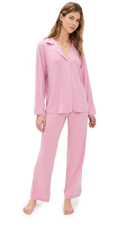 Eberjey Gisele Long PJ Set Rose Quartz/Petal Pink