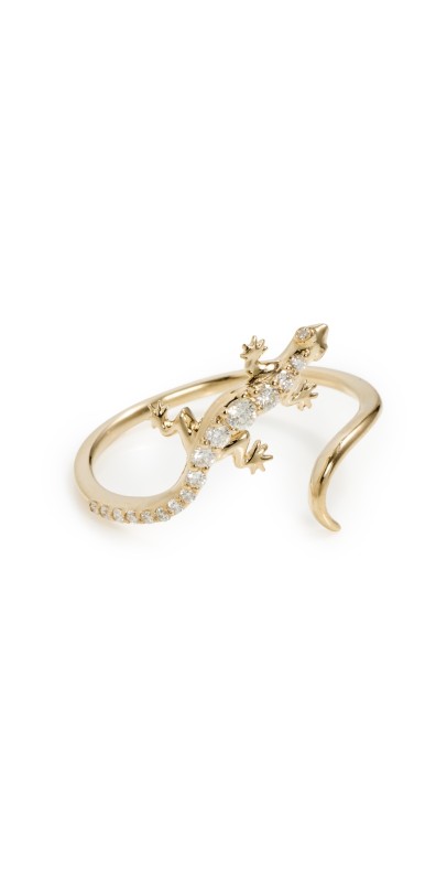 Sydney Evan 14k Lizard Ring Yellow Gold