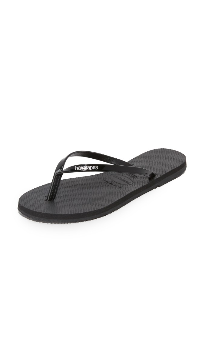 Havaianas You Metallic Flip Flops Black