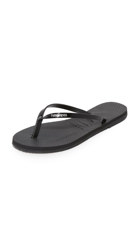 Havaianas You Metallic Flip Flops Black