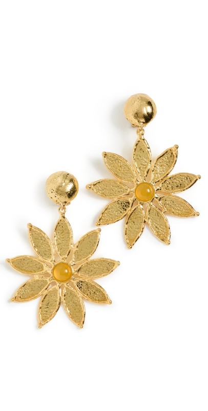 Sylvia Toledano Sunflower Earrings Yellow Onyx