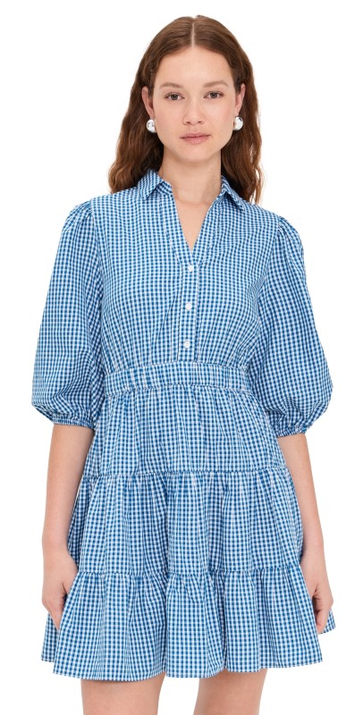 Playa Lucila Collared Dress Blue Gingham