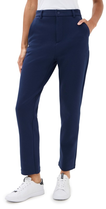 RLX Ralph Lauren Double Knit Tech Pleated Active Trousers Refined Navy