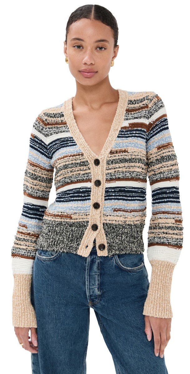 Veronica Beard Cecily Cardigan Whisky Multi