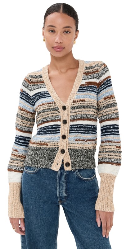 Veronica Beard Cecily Cardigan Whisky Multi