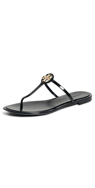 Tory Burch Mini Miller Jelly Sandals Perfect Black/ Gold