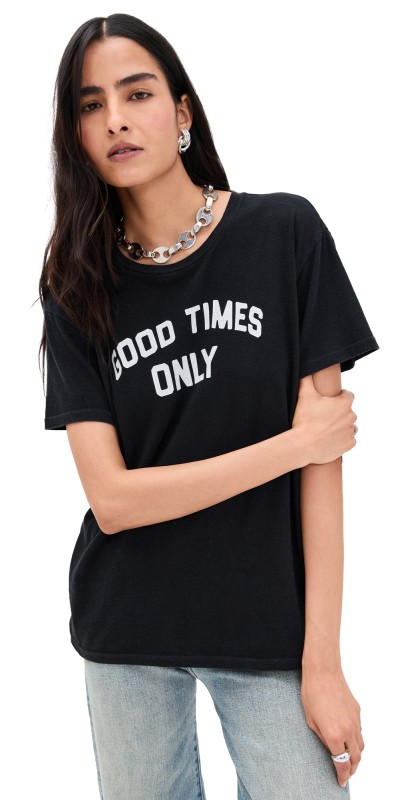 R13 Good Times Only Boy Tee Black