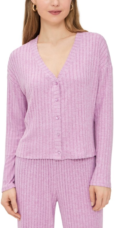 Z Supply Mara Long Sleeve Cardigan Violet Gem