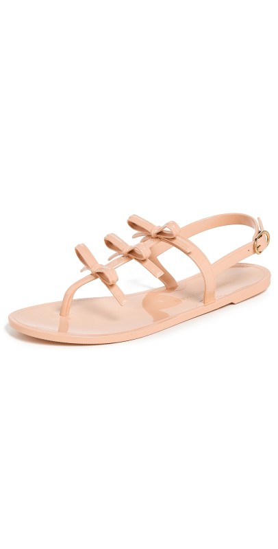 Stuart Weitzman Felicity Multi Bow Jelly Sandals Poudre
