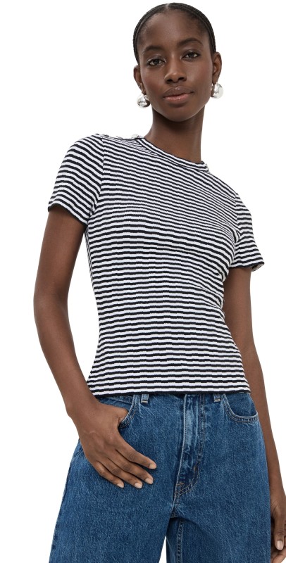 Veronica Beard Jean Draya Tee Black/White