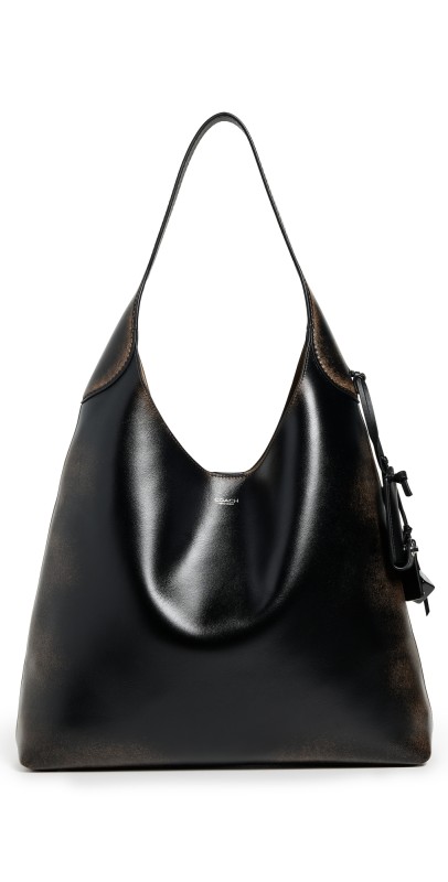 Coach Loved Leather Brooklyn Shoulder Bag LH/Black Brow