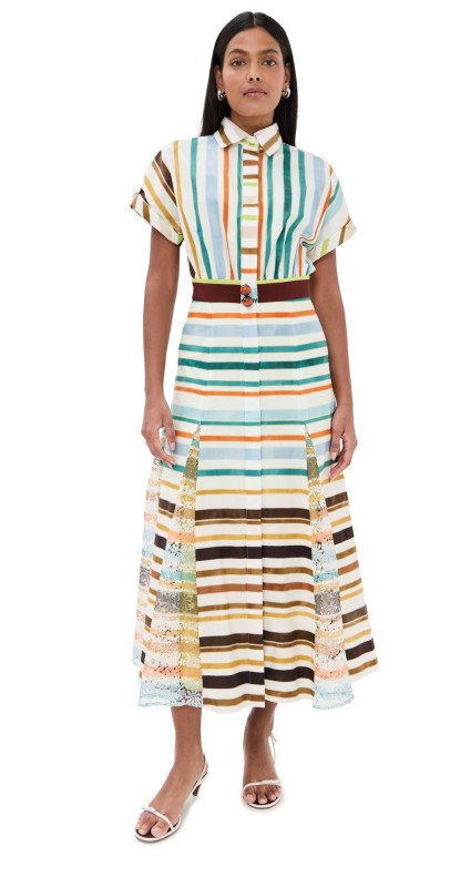 Silvia Tcherassi Odila Dress Multicolor Stripes