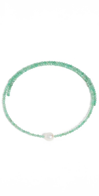 JIA JIA 14k Emerald Pearl Collar Necklace Gr