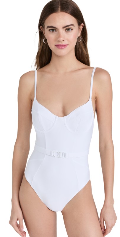 Solid & Striped The Spencer One Piece Marshmallow