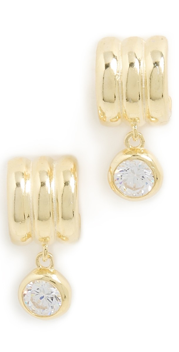 SHASHI Robyn Huggie Earrings Gold