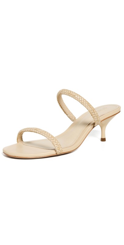 Schutz Taliah Woven Heels Natural Nibs