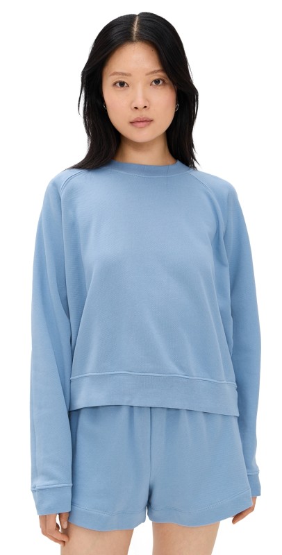 DONNI. The Eco-Terry Crewneck Sweatshirt Cornflower