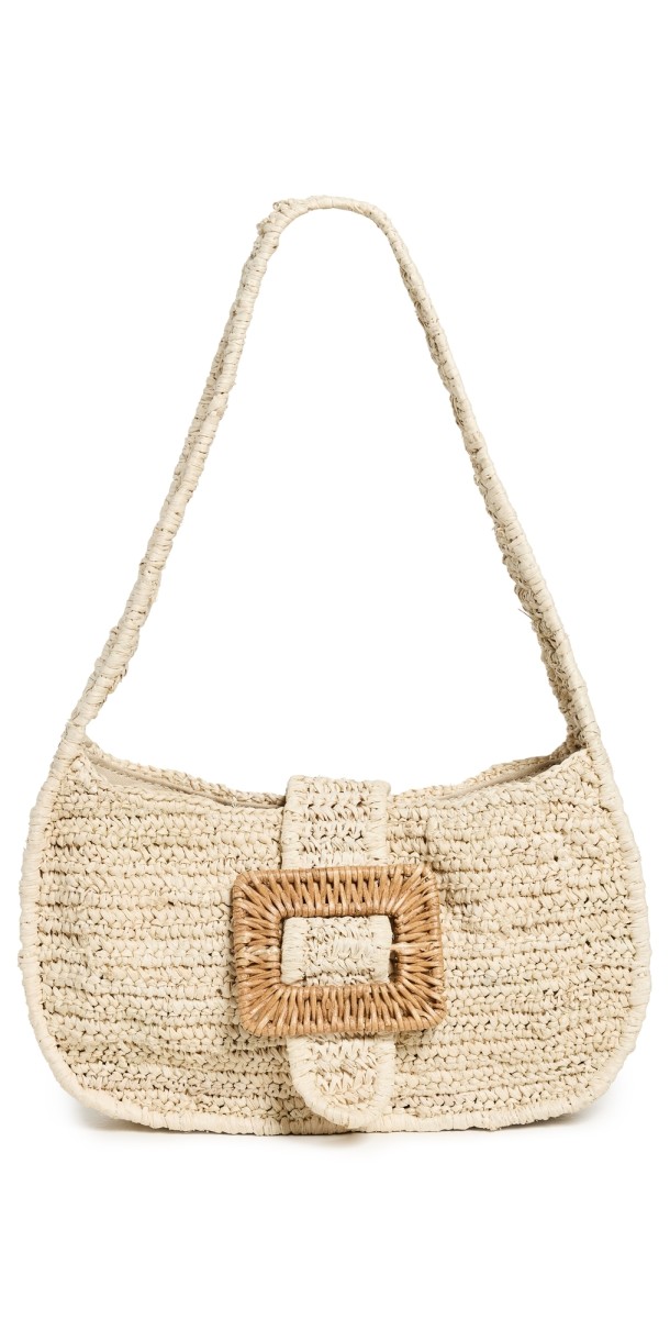 PAMELA MUNSON The Petite Avis Shoulder Bag Natural