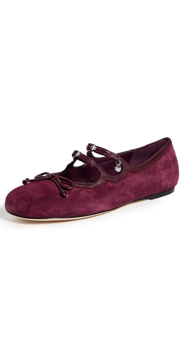 Marc Jacobs The Kiki Ballerina Flats Dark Plum