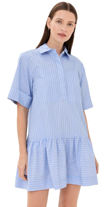 SIMKHAI Cris Dress Harbor Blue Stripe