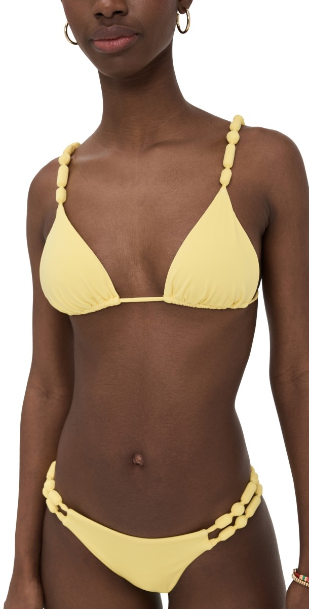ViX Paula Hermanny Solid Atena Tri Paral Top Yellow