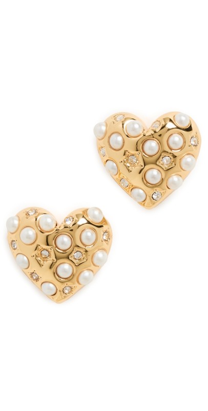 Lele Sadoughi Celestial Heart Stud Earrings Gold 720