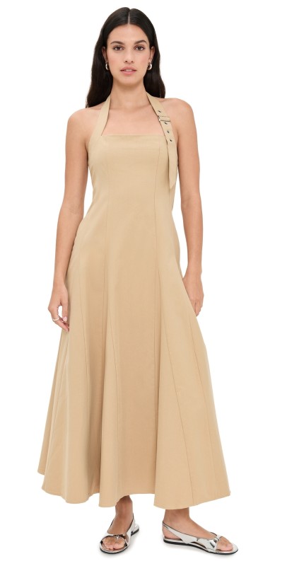 Seven Wonders Astrid Halter Midi Dress Camel