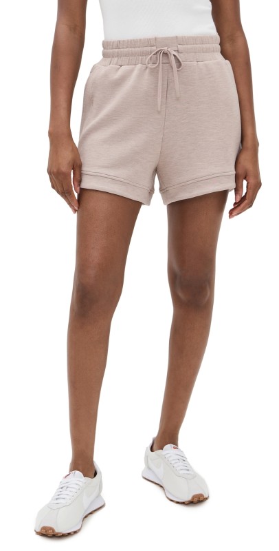 Varley Ollie High Rise Shorts 3.5 Taupe Marl