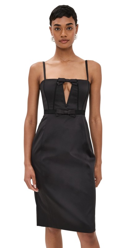 AKNVAS Carmen Satin Dress Noir
