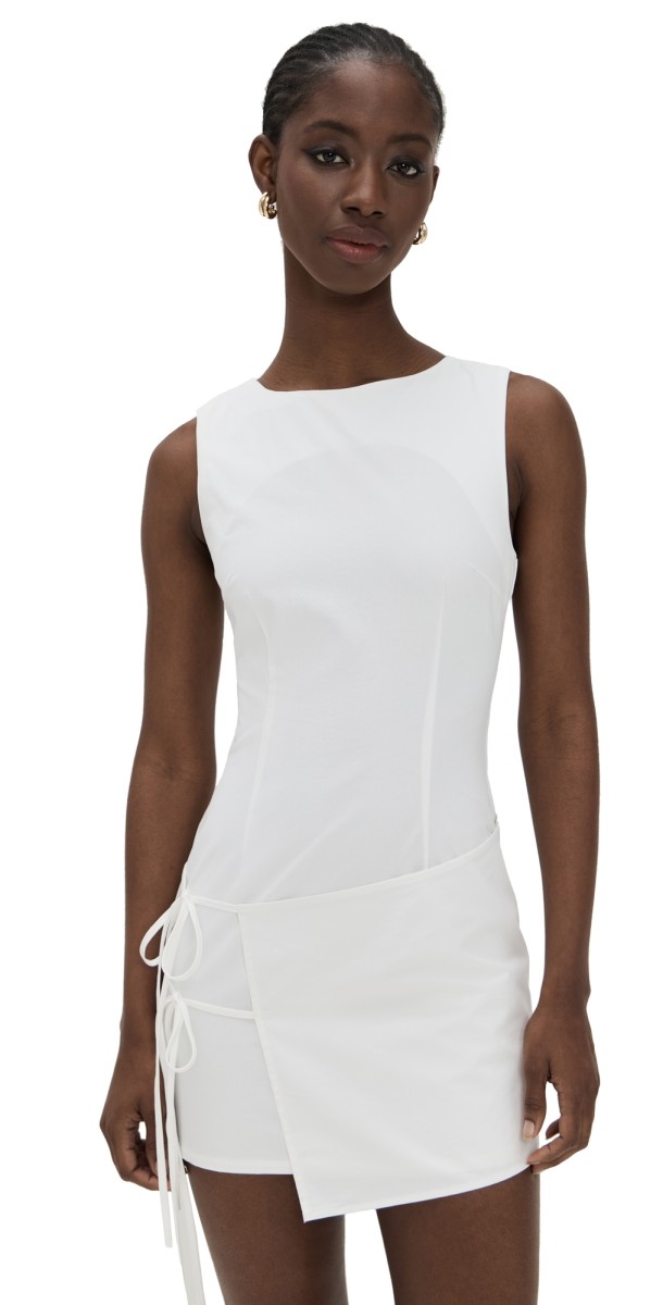 Lioness Ballerina Wrap Mini Dress Porcelain