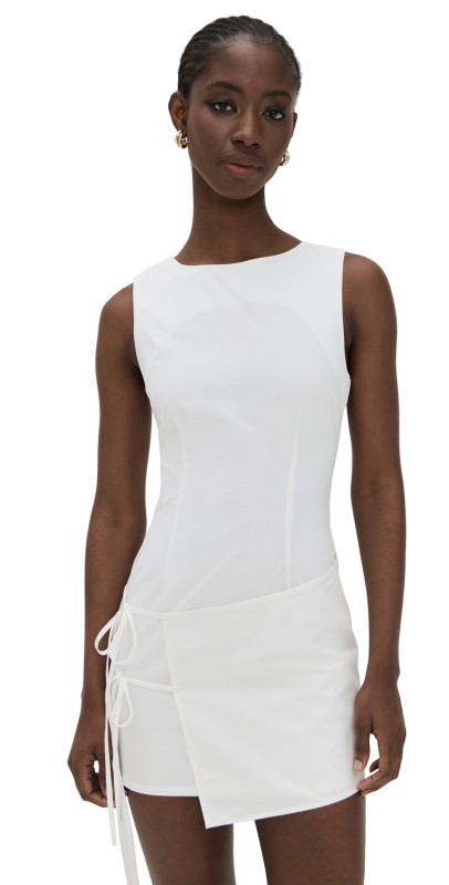 Lioness Ballerina Wrap Mini Dress Porcelain