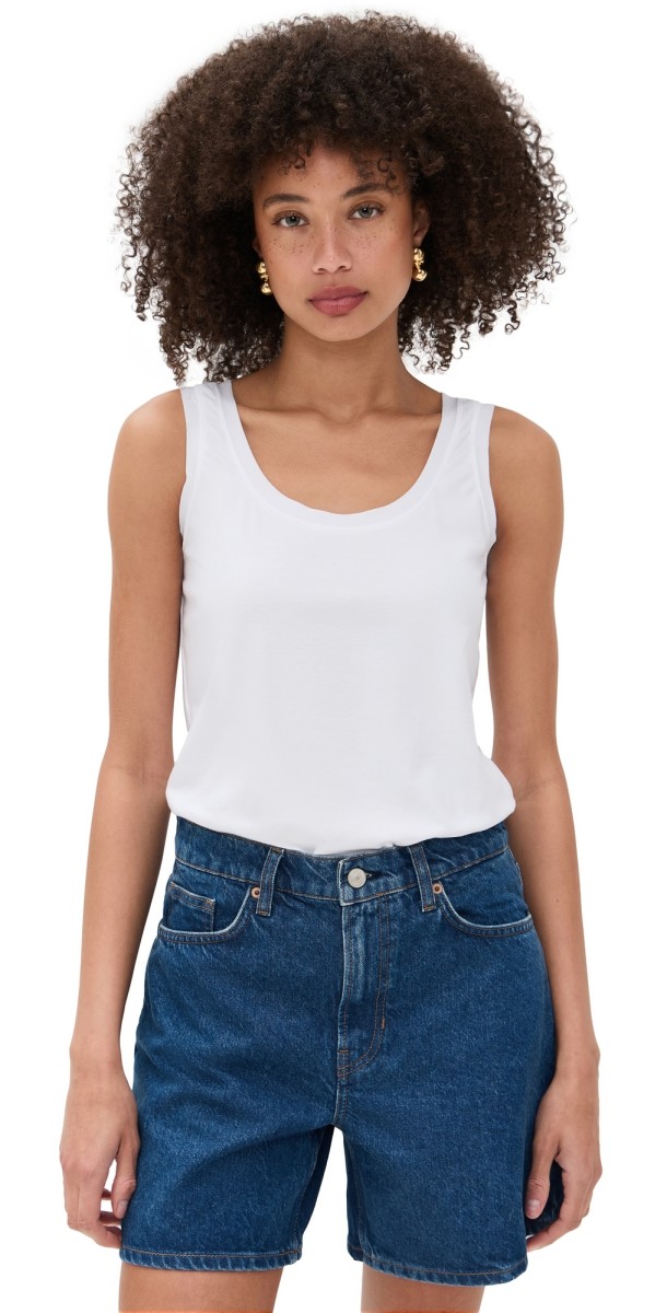 Commando Essential Cotton Tank Thong Bodysuit White