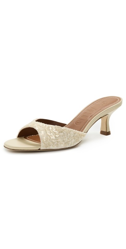 STAUD Brigitte Mules Cream