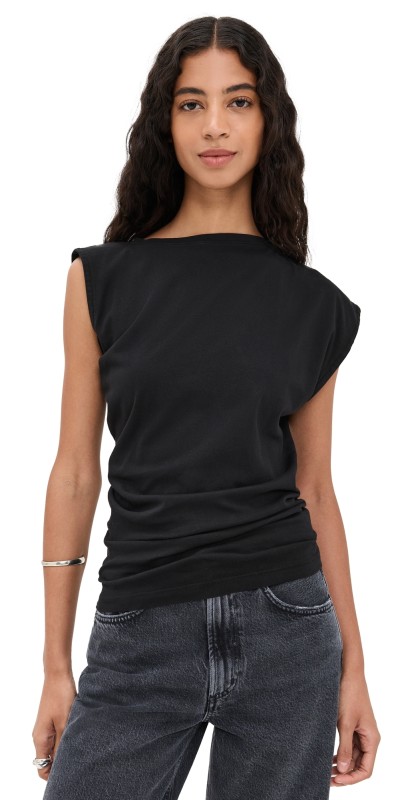 AGOLDE Beth Tee Black