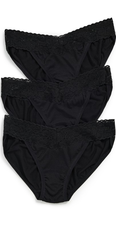 Hanky Panky DreamEase Vkini Panties 3 Pack Black